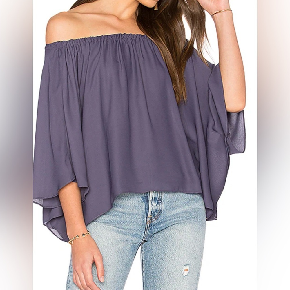 NWT Krisa Off Shoulder Drape Top